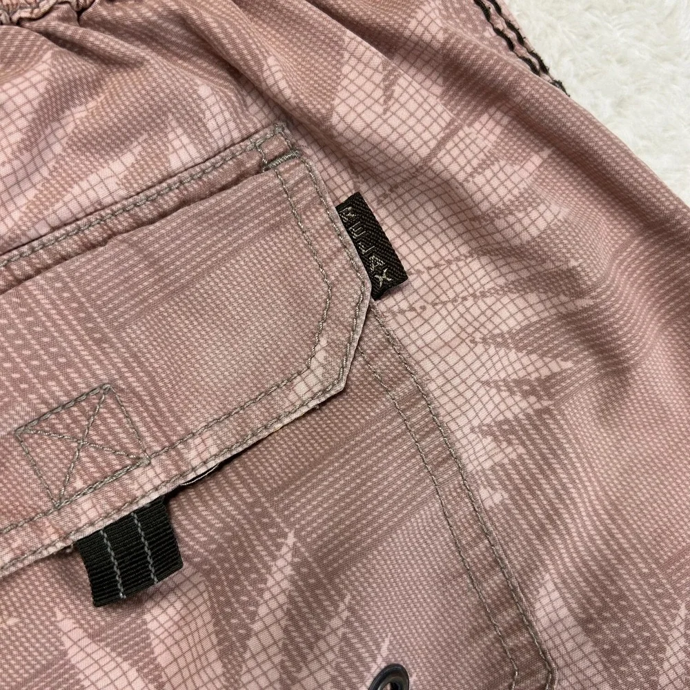Tommy Bahama Relax Boardshorts Mens XL Pinkish-Brown Tropical Palm Leaf Print